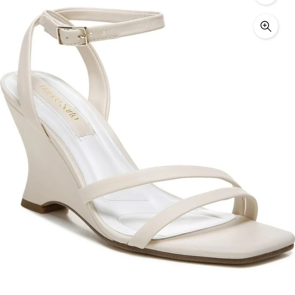 Franco Sarto Shoes - Franco Sarto Women's Franca Wedge Heels Nude Tan Size 10 Strappy Feminine Preppy